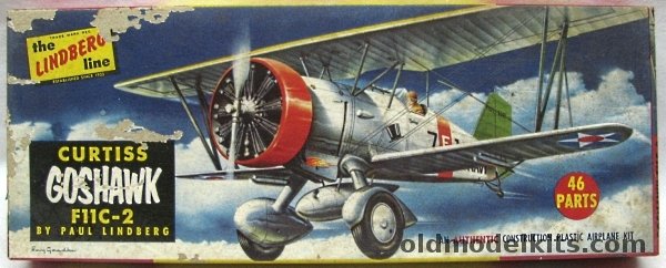 Lindberg 1/48 Curtiss F11C-2 Goshawk - (F11C2), 535-79 plastic model kit